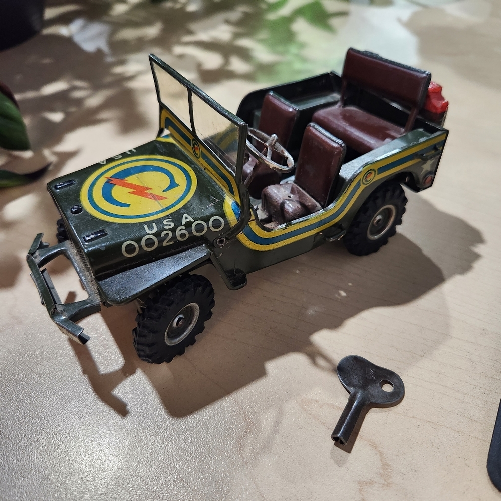 Arnold Wind-Up USA Army Jeep Tin - Made is US Zone Germany - circa 1949
